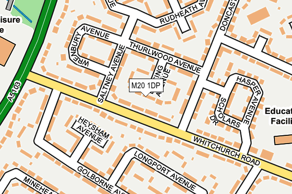 M20 1DP map - OS OpenMap – Local (Ordnance Survey)