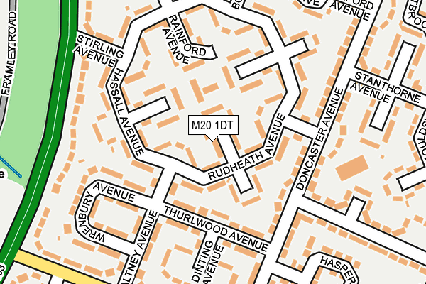 M20 1DT map - OS OpenMap – Local (Ordnance Survey)