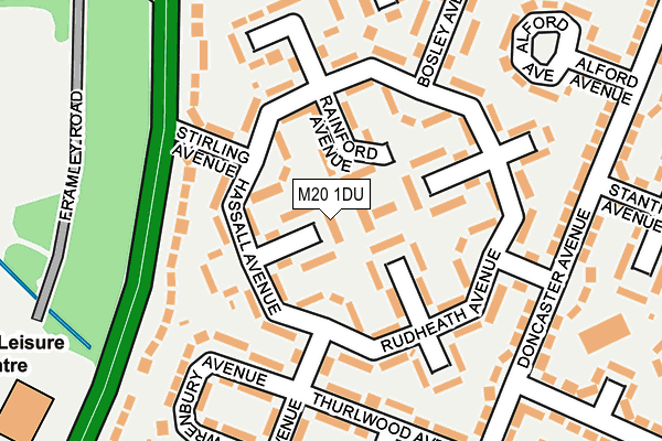 M20 1DU map - OS OpenMap – Local (Ordnance Survey)