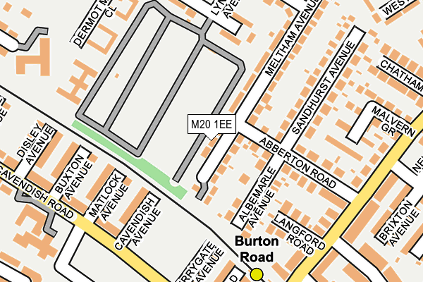 M20 1EE map - OS OpenMap – Local (Ordnance Survey)