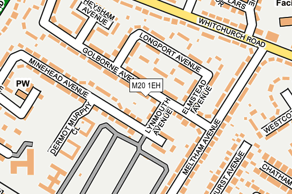 M20 1EH map - OS OpenMap – Local (Ordnance Survey)