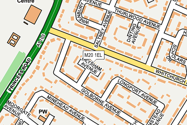 M20 1EL map - OS OpenMap – Local (Ordnance Survey)