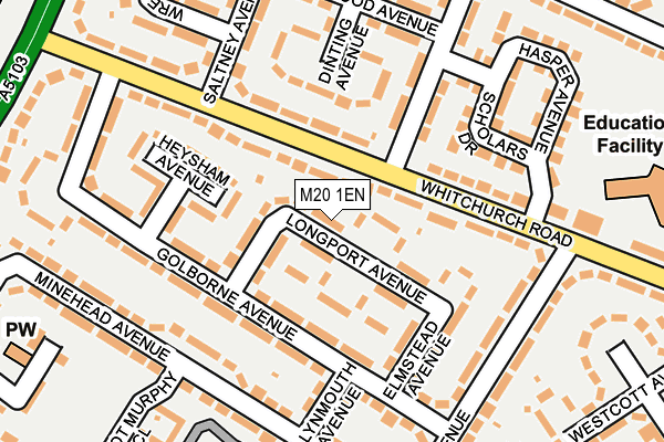 M20 1EN map - OS OpenMap – Local (Ordnance Survey)