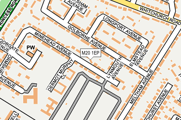 M20 1EP map - OS OpenMap – Local (Ordnance Survey)