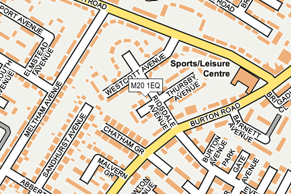 M20 1EQ map - OS OpenMap – Local (Ordnance Survey)