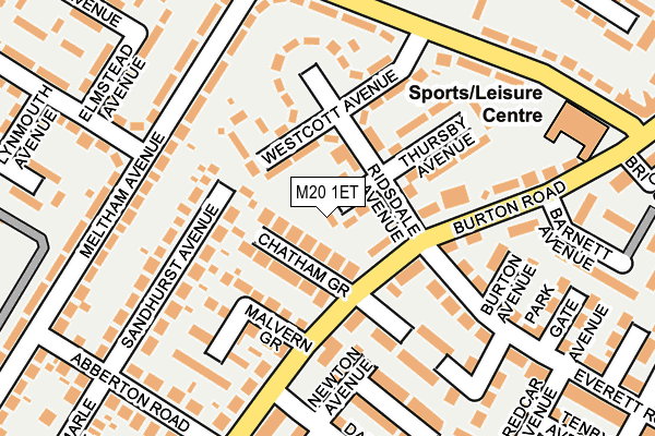 M20 1ET map - OS OpenMap – Local (Ordnance Survey)