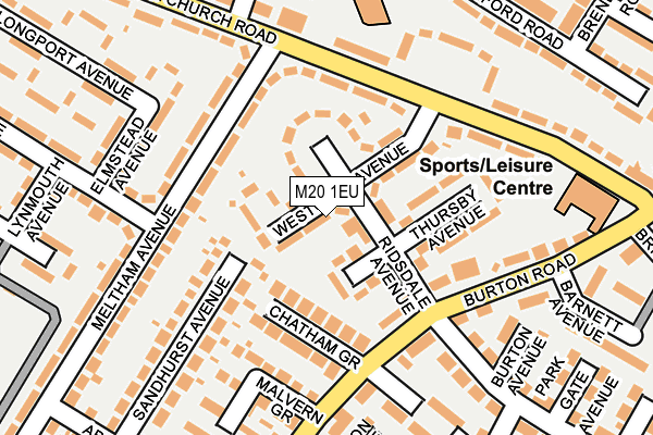 M20 1EU map - OS OpenMap – Local (Ordnance Survey)