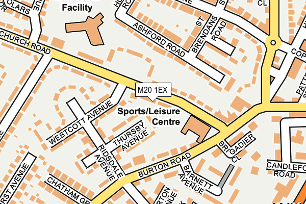 M20 1EX map - OS OpenMap – Local (Ordnance Survey)