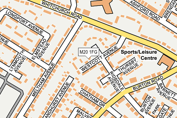 M20 1FG map - OS OpenMap – Local (Ordnance Survey)