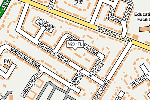 M20 1FL map - OS OpenMap – Local (Ordnance Survey)