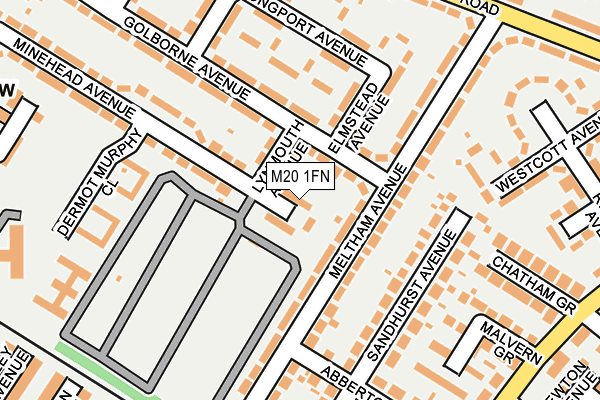 M20 1FN map - OS OpenMap – Local (Ordnance Survey)