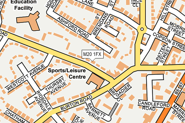 M20 1FX map - OS OpenMap – Local (Ordnance Survey)