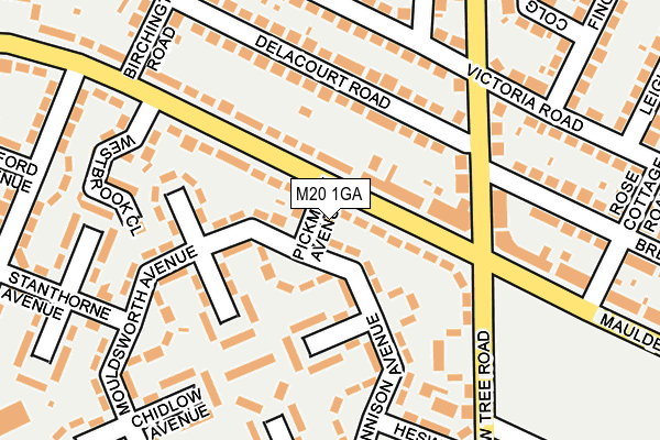 M20 1GA map - OS OpenMap – Local (Ordnance Survey)