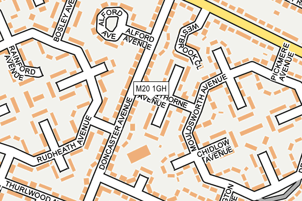 M20 1GH map - OS OpenMap – Local (Ordnance Survey)