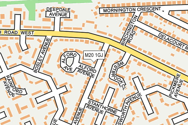 M20 1GJ map - OS OpenMap – Local (Ordnance Survey)