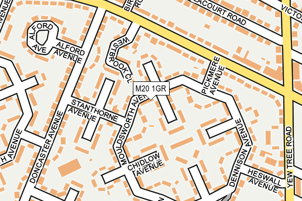 M20 1GR map - OS OpenMap – Local (Ordnance Survey)