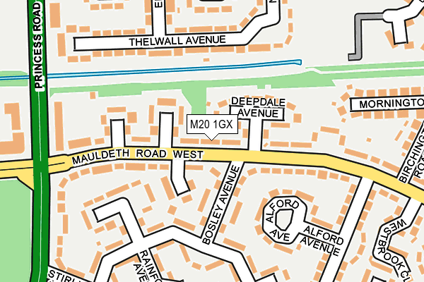 M20 1GX map - OS OpenMap – Local (Ordnance Survey)