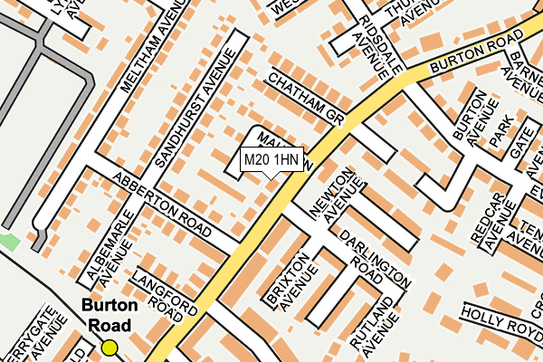 M20 1HN map - OS OpenMap – Local (Ordnance Survey)