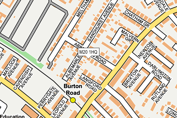 M20 1HQ map - OS OpenMap – Local (Ordnance Survey)