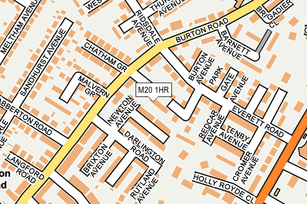 M20 1HR map - OS OpenMap – Local (Ordnance Survey)