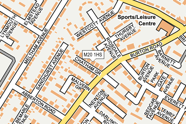 M20 1HS map - OS OpenMap – Local (Ordnance Survey)