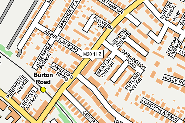 M20 1HZ map - OS OpenMap – Local (Ordnance Survey)