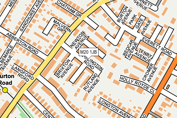 M20 1JB map - OS OpenMap – Local (Ordnance Survey)