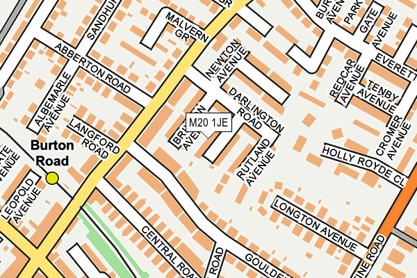 M20 1JE map - OS OpenMap – Local (Ordnance Survey)