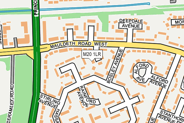 M20 1LR map - OS OpenMap – Local (Ordnance Survey)