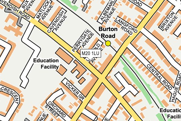 M20 1LU map - OS OpenMap – Local (Ordnance Survey)