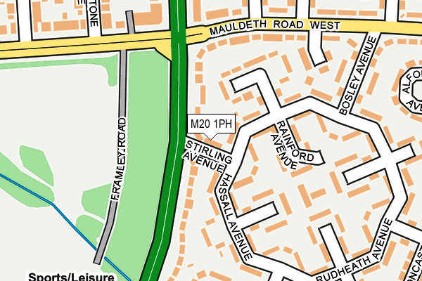 M20 1PH map - OS OpenMap – Local (Ordnance Survey)