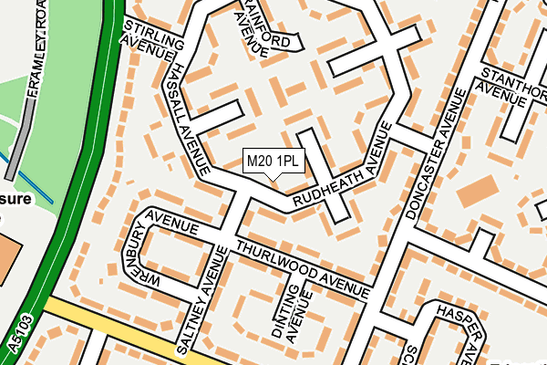 M20 1PL map - OS OpenMap – Local (Ordnance Survey)