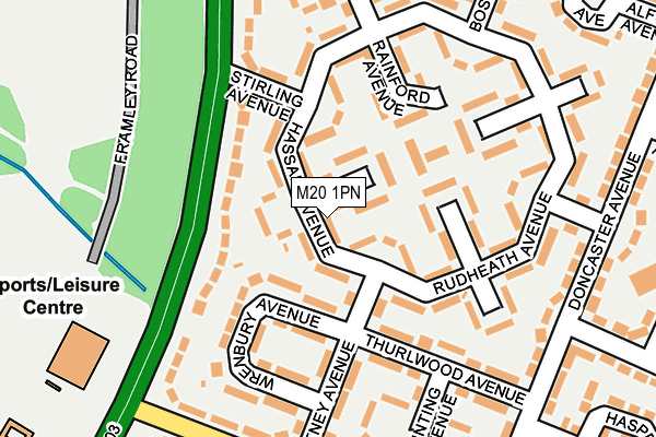 M20 1PN map - OS OpenMap – Local (Ordnance Survey)