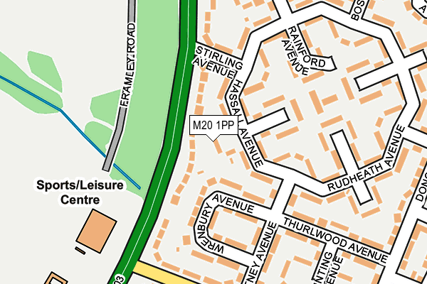 M20 1PP map - OS OpenMap – Local (Ordnance Survey)