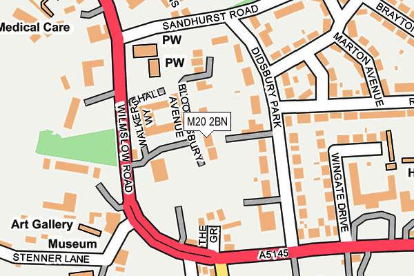 M20 2BN map - OS OpenMap – Local (Ordnance Survey)