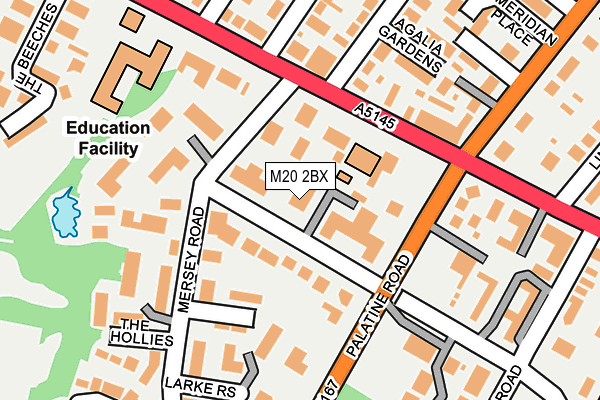 M20 2BX map - OS OpenMap – Local (Ordnance Survey)