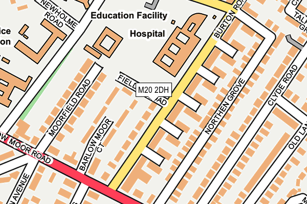 M20 2DH map - OS OpenMap – Local (Ordnance Survey)