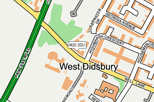 M20 2DU map - OS OpenMap – Local (Ordnance Survey)