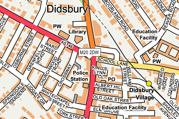 M20 2DW map - OS OpenMap – Local (Ordnance Survey)