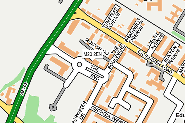 M20 2EN map - OS OpenMap – Local (Ordnance Survey)