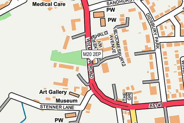 M20 2EP map - OS OpenMap – Local (Ordnance Survey)