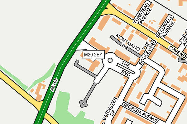 M20 2EY map - OS OpenMap – Local (Ordnance Survey)