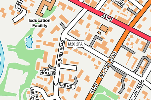 M20 2FA map - OS OpenMap – Local (Ordnance Survey)