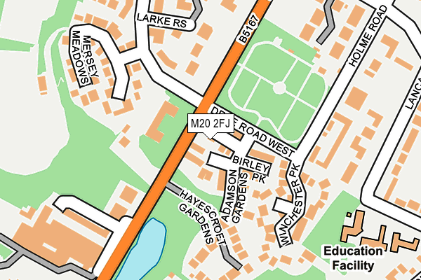 M20 2FJ map - OS OpenMap – Local (Ordnance Survey)