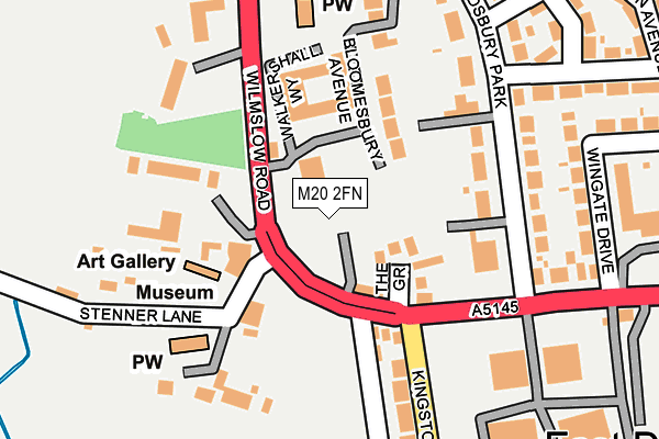 M20 2FN map - OS OpenMap – Local (Ordnance Survey)