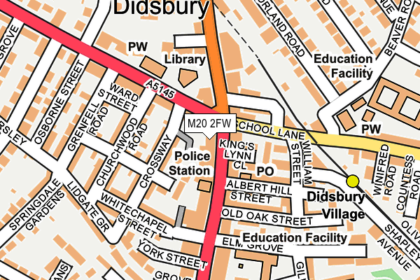 M20 2FW map - OS OpenMap – Local (Ordnance Survey)