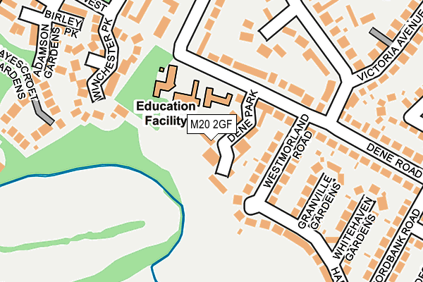 M20 2GF map - OS OpenMap – Local (Ordnance Survey)