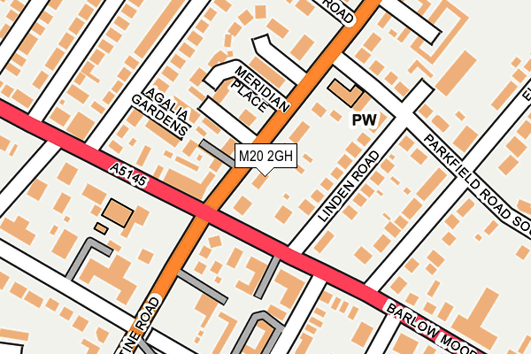 M20 2GH map - OS OpenMap – Local (Ordnance Survey)