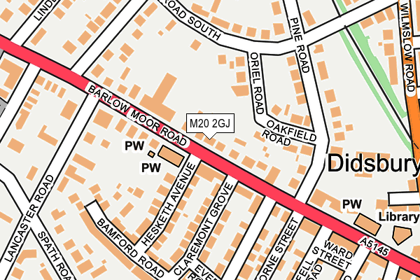 M20 2GJ map - OS OpenMap – Local (Ordnance Survey)