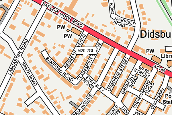 M20 2GL map - OS OpenMap – Local (Ordnance Survey)